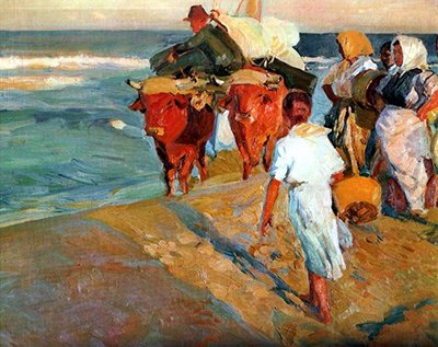 Pulling the Boat Joaquin Sorolla